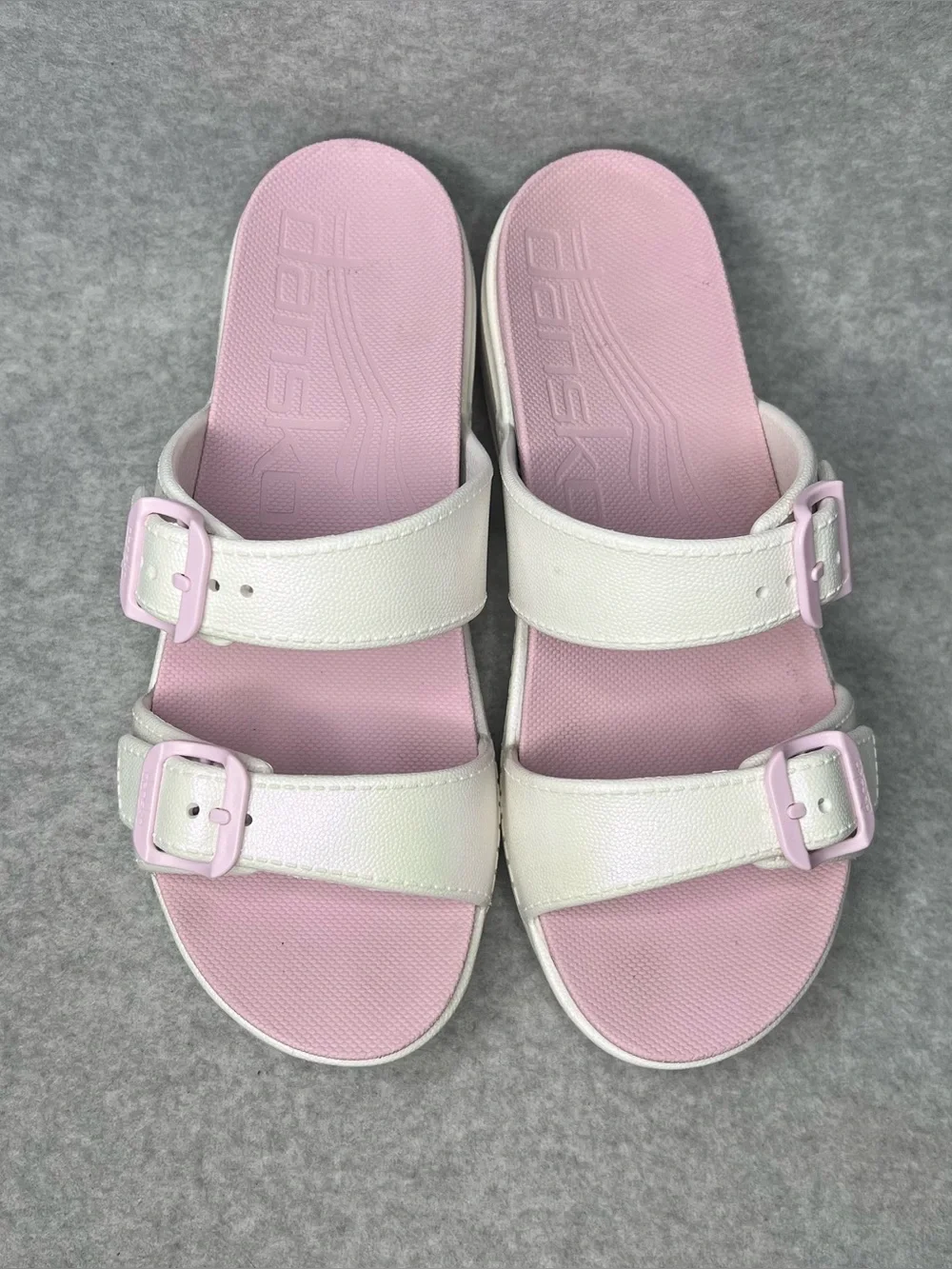 Dansko Kandi Buckled Slide Platform Sandal Pearl Iridescent Size EU41 US 10.5/11
